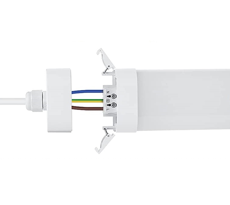40W LED-Feuchtraumleuchte / Wannenleuchte 6 Stück 120cm IP65 (2 Verbindungspunkte)