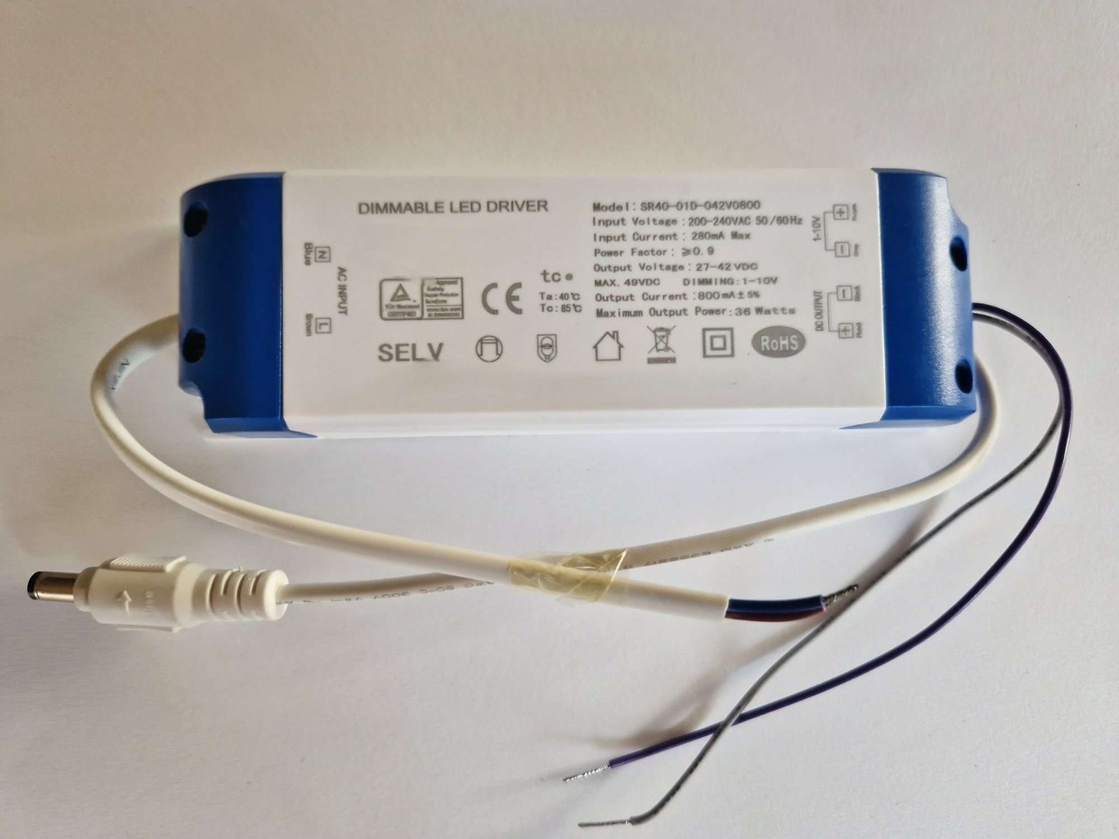 LED Netzteil Dimmbar 900mA 40 Watt 0-10 Volt