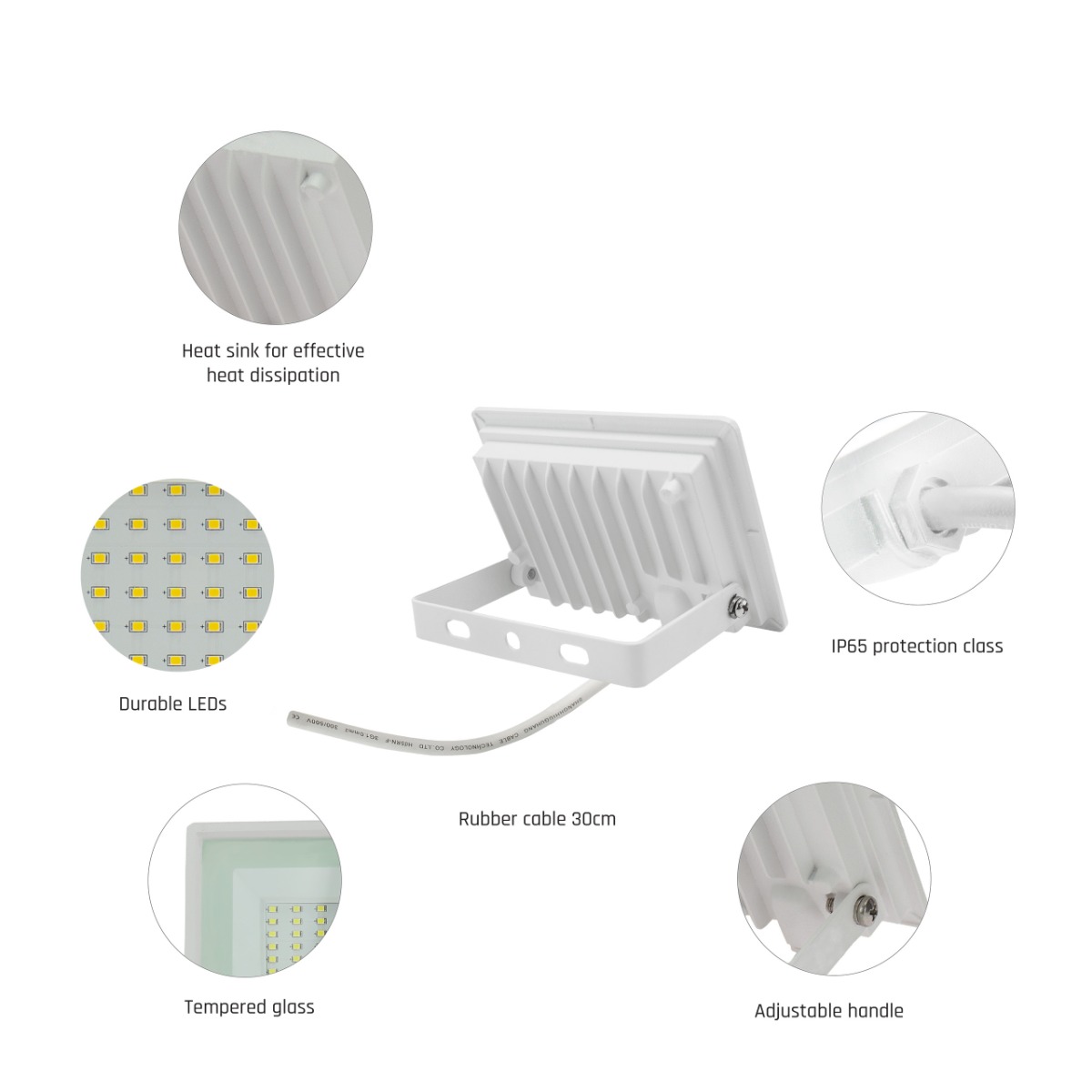LED Strahler, LED Fluter & Baustrahler Weiß 20w IP65