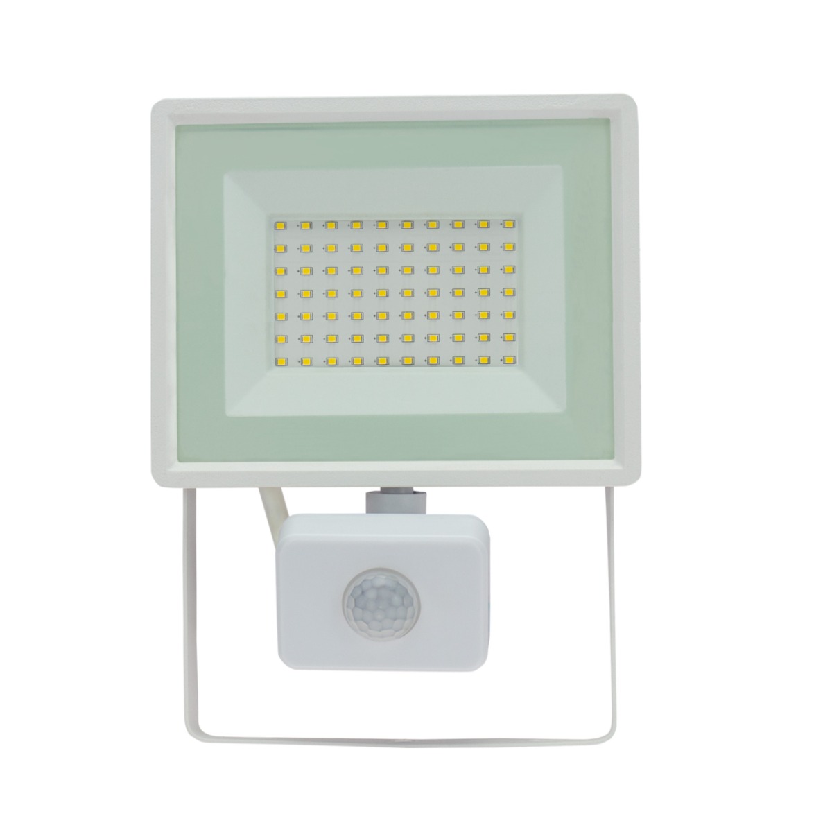 LED Strahler, LED Fluter & Baustrahler Weiß 50Watt Mit Bewegungssensor IP44