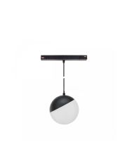 LED-Kugel-Pendelleuchte für Schienensystem, 5 W, Farbtemperatur 48 V, Ø 100 mm, Schwarz