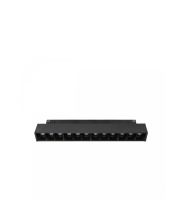 LED-Gitterleuchte für Schienen, 12 W, Farbtemperatur 48 V, 220 mm, Schwarz