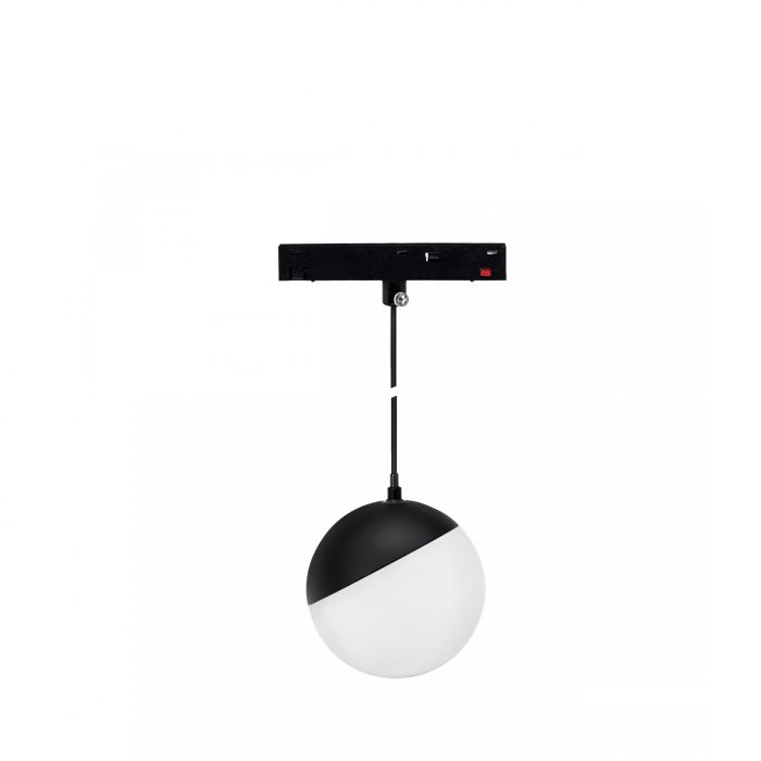 LED-Kugel-Pendelleuchte für Schienensystem, 10 W, K3000/K4000, 48 V, Schwarz