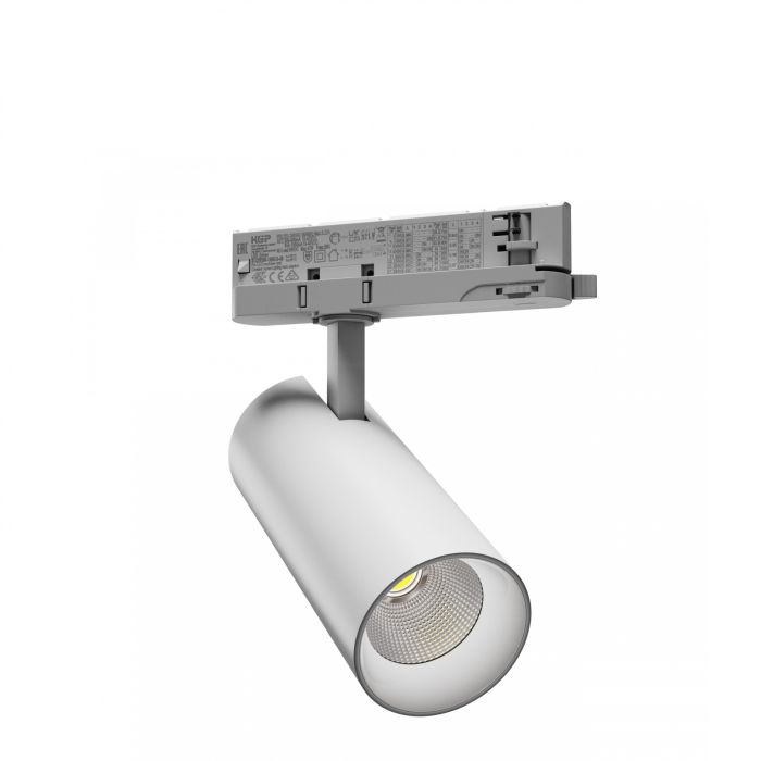 LED-Schienenstrahler für 3-Phasen-Schiene 24–30W K4000 2500–3000 lm CRI90 36°/60° – Weiß