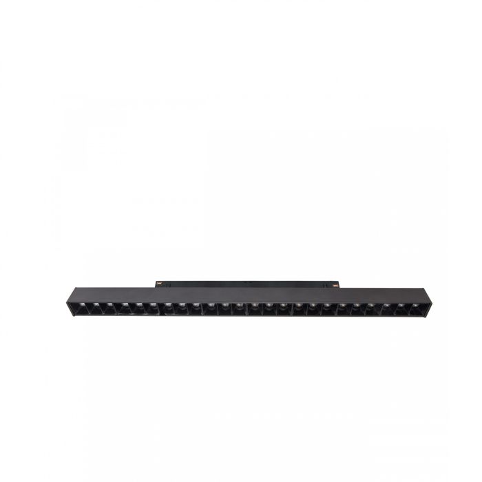 LED-Gitterleuchte für Schienen, 24 W, Farbtemperatur 48 V, 440 mm, dimmbar, Schwarz