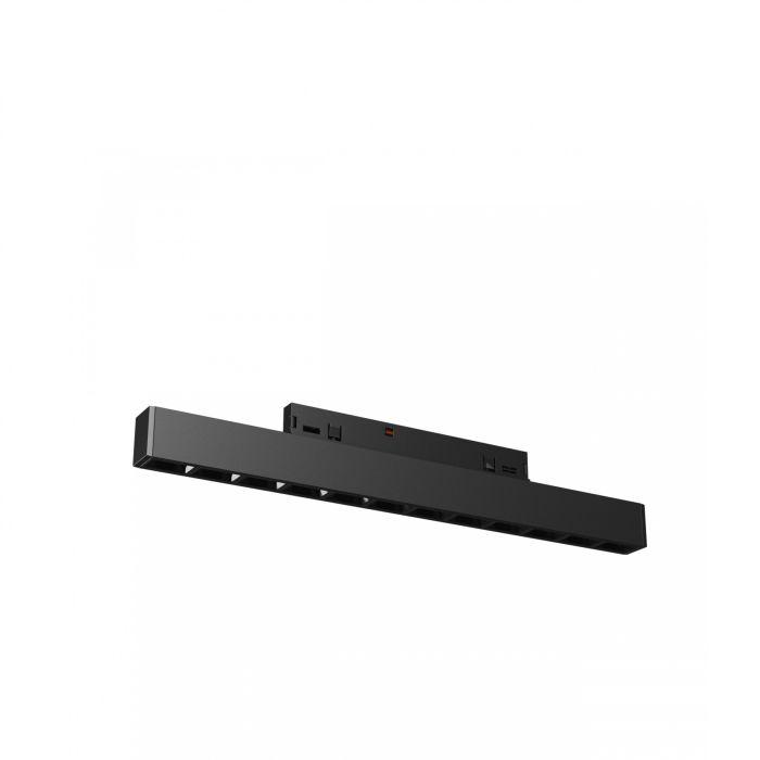 LED-Gitterleuchte für schmale Schienen, 12 W, K3000, 48 V, 196 mm, Schwarz