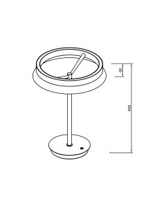 LED-Tischleuchte Ø33 cm | 24W | 2400 Lumen | CRI90 | CCT 2700K-4000K | Schwarz