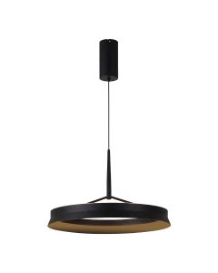 LED-Pendelleuchte Ring Ø50 cm | 50W | 5500 Lumen | CRI90 | CCT 2700K-4000K | Schwarz