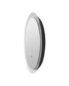Runder LED-Spiegel mit Beleuchtung Ø60 cm | 20W | 2000 Lumen | CRI90 | CCT 2700K-4000K | Schwarz