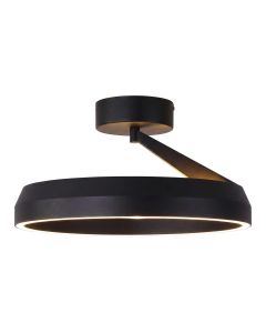 LED-Deckenleuchte Ring Ø45 cm | 50W | 5500 Lumen | CRI90 | CCT 2700K-4000K | Schwarz