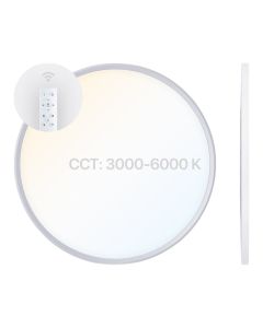 LED-Aufbaupanel Rund Ø60 cm | 40W | CCT Dimmbar | 3000K-6000K | CRI90 | Fernbedienung