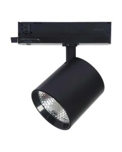 3-Phasen LED-Schienenstrahler 30W | CCT 3000K-4000K-6000K | CRI90 | 24° | Ø97 mm | Schwarz