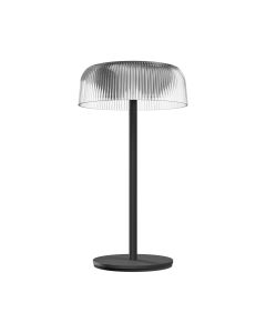 Akku-LED-Tischleuchte für außen – Solar + USB-C – warmweiß – 200 Lumen – IP44 – schwarz