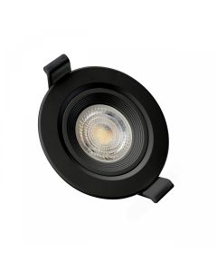 Einbaustrahler GU10 – rund – schwarz – schwenkbar – IP20 – Ø90×26 mm – ohne Leuchtmittel