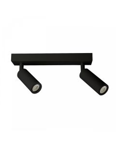Aufbaustrahler MR11 2-flammig – schwarz – schwenkbar – IP20 – 260×54×160 mm – ohne Leuchtmittel