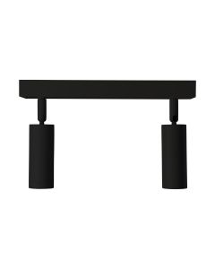 Aufbaustrahler MR11 2-flammig – schwarz – schwenkbar – IP20 – 260×54×160 mm – ohne Leuchtmittel
