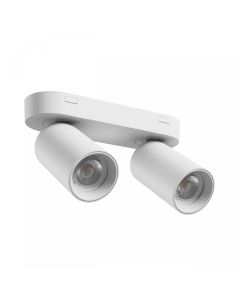 Aufbaustrahler GU10 2-flammig – weiß – IP20 – 220×70×135 mm – ohne Leuchtmittel