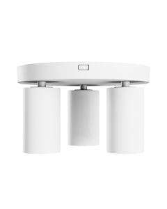 Aufbaustrahler GU10 3-flammig – rund – weiß – IP20 – 220×134 mm – ohne Leuchtmittel