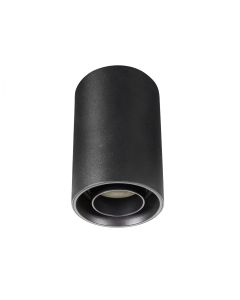 Aufbaustrahler GU10 – rund – schwarz – schwenkbar – IP20 – 80×130 mm – ohne Leuchtmittel