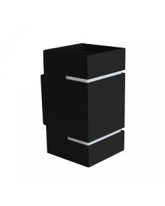 Wandleuchte G9 – eckig – schwarz – IP20 – 80×150 mm – ohne Leuchtmittel