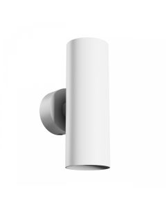 Wandleuchte GU10 2-flammig – rund – weiß – IP20 – 55×160×90 mm – ohne Leuchtmittel