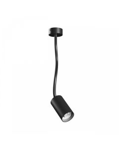 GU10-Wandstrahler mit flexiblem Arm 410 mm – IP20 – schwarz