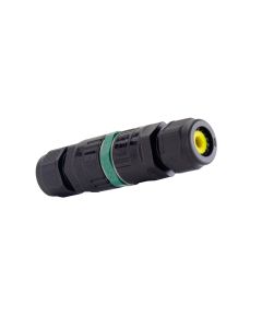 Wasserdichter Kabelverbinder IP68 – gerade – für Kabel 3×0,5–2,5 mm² – schwarz