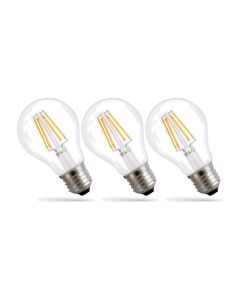 LED E27 A60 Filamentlampe 3-pack 7W K2700 770lm