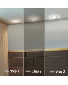 LED-Einbaustrahler Ø8,3 cm 5,5W K3000 480 lm IP44 – Weiß