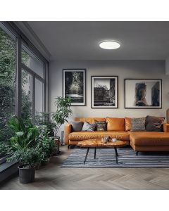 LED-Deckenleuchte Nymphea Flat Duo 24W CCT 2400 lm IP54 Ø292 mm – Weiß