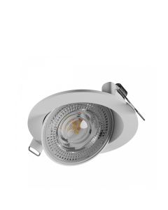 LED-Einbaustrahler rund schwenkbar 6,5 W CCT IP20 Ø105 mm – Einbauöffnung Ø90 mm – weiß