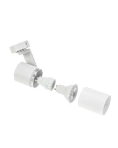 Aufbaustrahler GU10 – weiß – IP20 – 56×120×117 mm – ohne Leuchtmittel