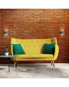 Wandleuchte G9 – oval – schwarz/gold – IP20 – 80×80×160 mm – ohne Leuchtmittel