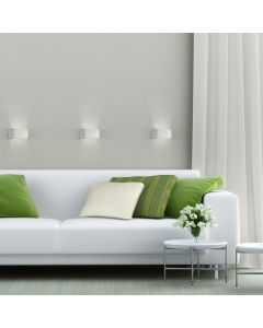 Wandleuchte G9 – oval – weiß – IP20 – 80×80×160 mm – ohne Leuchtmittel