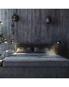 Wandleuchte GU10 – rund – schwarz – mit Schalter – IP20 – 55×100 mm – ohne Leuchtmittel