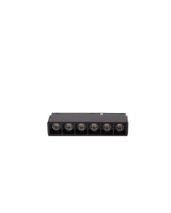 LED-Gitterleuchte für Schienen, 6 W, K2700, 48 V, 110 mm, Schwarz