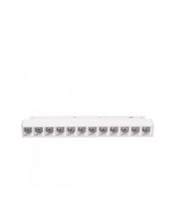 LED-Gitterleuchte für Schienen, 12 W, K4000, 48 V, 220 mm, Weiß