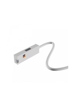 Stromanschluss für Schmalschienen 48 V 200 mm Kabel Weiß