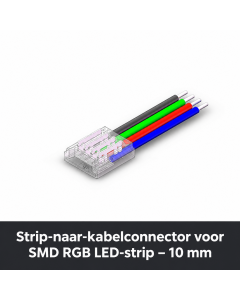 LED-Streifen-zu-Kabel-Verbinder für SMD-RGB-LED-Streifen – 10 mm