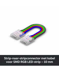 LED-Streifenverbinder mit Kabel für SMD-RGB-LED-Streifen – 10 mm