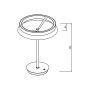 LED-Tischleuchte Ø33 cm | 24W | 2400 Lumen | CRI90 | CCT 2700K-4000K | Schwarz – Foto 2