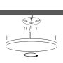 LED-Aufbaupanel Rund Ø50 cm | 48W | CCT Einstellbar | 3000K-6000K – Foto 2