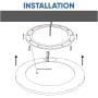 LED-Aufbaupanel Rund Ø60 cm | 40W | CCT Dimmbar | 3000K-6000K | CRI90 | Fernbedienung – Foto 3