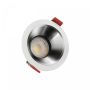 Einbaustrahler GU10 blendarm Ø85 mm – Weiß – Silberner Reflektor – Schwenkbar
