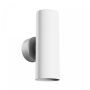 Wandleuchte GU10 2-flammig – rund – weiß – IP20 – 55×160×90 mm – ohne Leuchtmittel