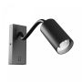 Wandleuchte GU10 – flexibler Arm – rund – schwarz – mit Schalter – IP20 – 55×100×410 mm – ohne Leuchtmittel