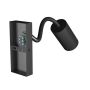 Wandleuchte GU10 – flexibler Arm – rund – schwarz – mit Schalter – IP20 – 55×100×410 mm – ohne Leuchtmittel – Foto 4