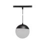LED-Kugel-Pendelleuchte für Schienensystem, 6 W, Farbtemperatur 48 V, Ø 100 mm, dimmbar, Schwarz – Foto 4