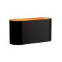 Wandleuchte G9 – oval – schwarz/gold – IP20 – 80×80×160 mm – ohne Leuchtmittel