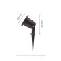 Gartenstrahler mit Erdspieß GU10 – Aluminium – Schwarz – IP65 – Schwenkbar – Foto 3